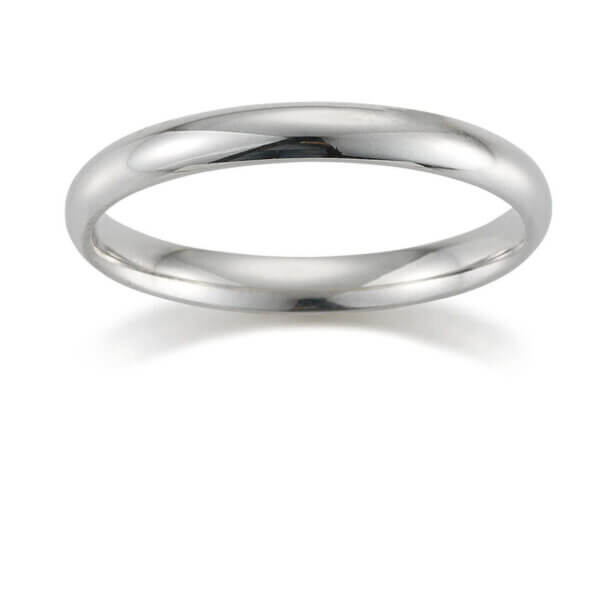 Platinum 600 White Mens 3mm Wedding Ring