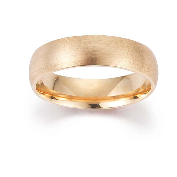 18ct Rose Gold Mens 6mm Wedding Ring