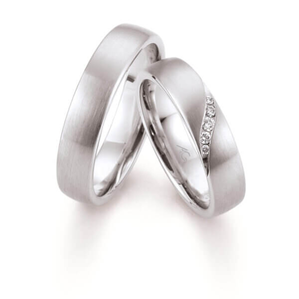 Platinum 950 White Mens 5mm Wedding Ring