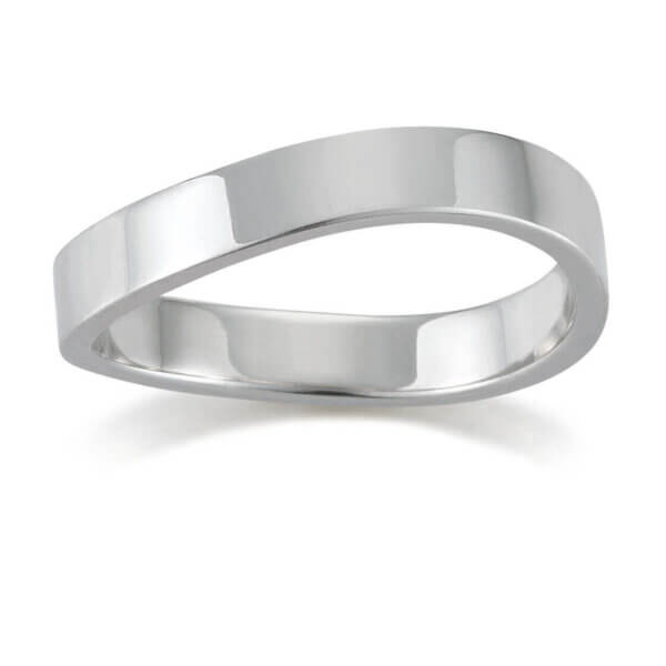 Platinum 600 White Mens 4mm Wedding Ring