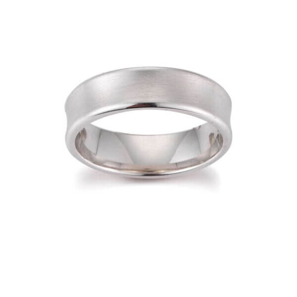 Platinum 950 Mens 6.5mm Wedding Ring