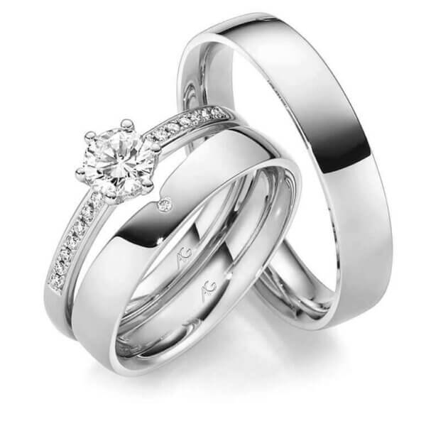 Platinum 950 White Men & Women 4.5mm Wedding Ring