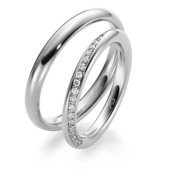 Platinum 950 White Mens 3.5mm Wedding Ring