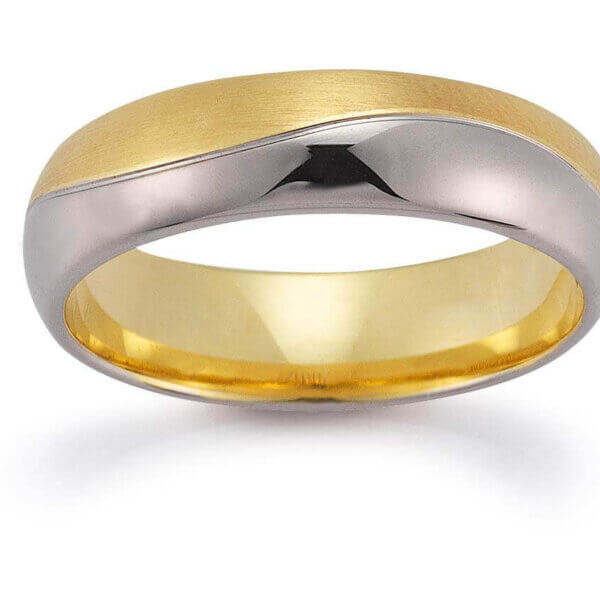 Platinum 950 White Mens 6mm Wedding Ring