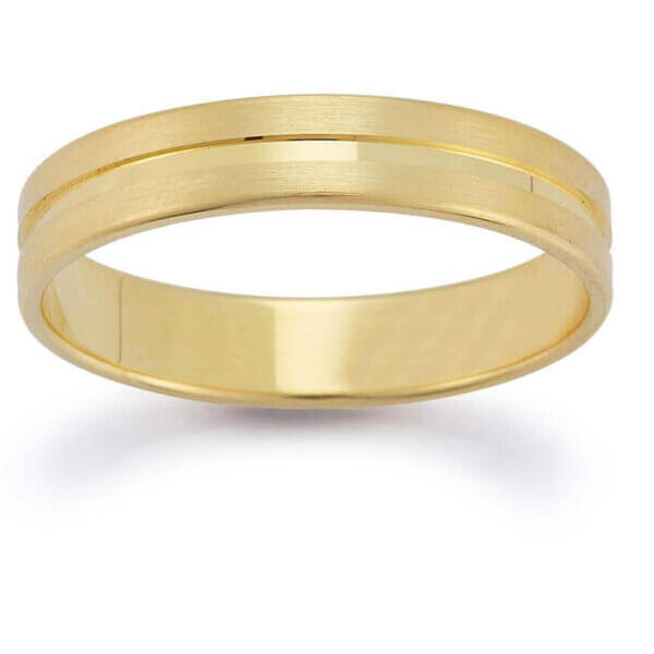 Platinum 950 Mens 4.5mm Wedding Ring