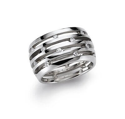 18ct White Womens 12mm Wedding Ring
