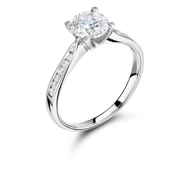 18K White Gold 1ct Engagement Rings