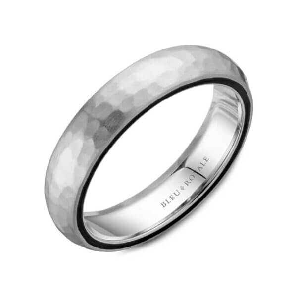 18k White Gold Mens Wedding Ring