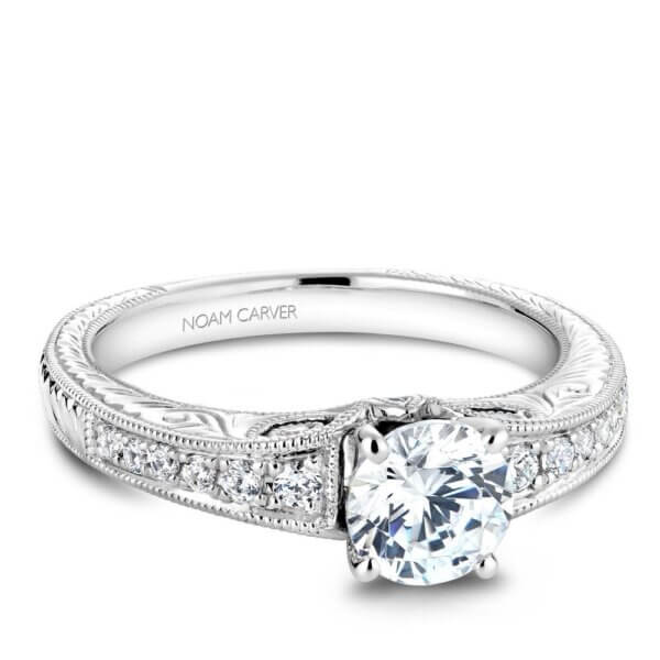 18k White Gold 1.00ct Round Brilliant Engagement Ring
