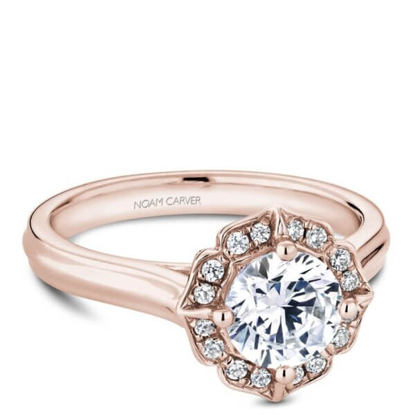 18k Rose Gold 1.00ct Round Brilliant Engagement Ring
