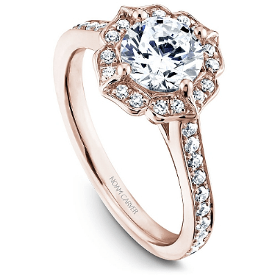 18k Rose Gold 1.00ct Round Brilliant Engagement Ring